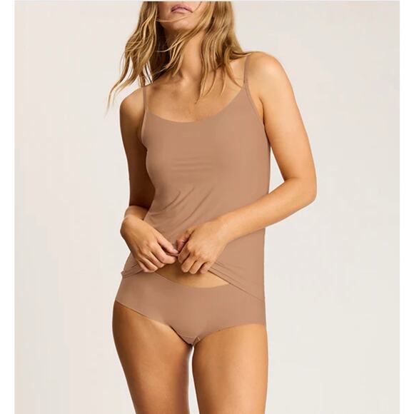 COMMANDO Whisper Weight Cami Toffee Nude Seamless Layering Tank S/M Minimalist - Picture 1 of 7
